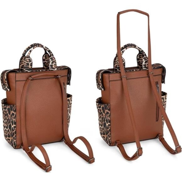 Wrangler Leopard Backpack Purse for Women Vegan Leather Ladies main image 7